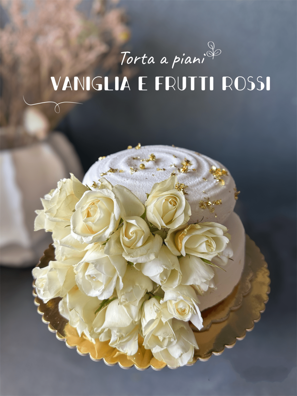 TORTA A PIANI VANIGLIA E FRUTTI ROSSI&nbsp;(WEDDINGCAKE)