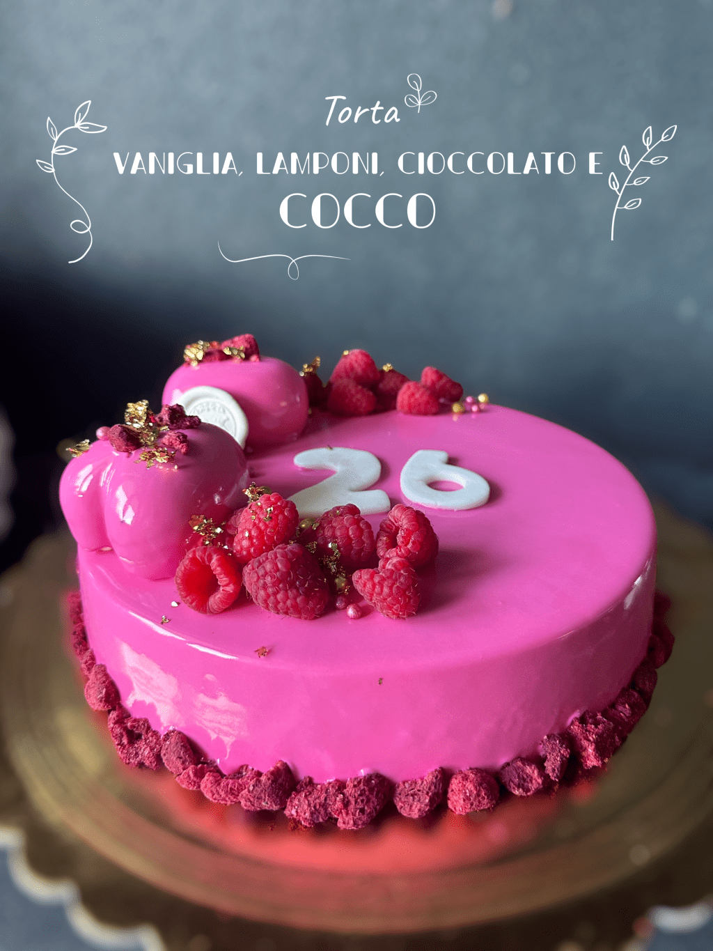 TORTA VANIGLIA, LAMPONI, CIOCCOLATO E&nbsp;COCCO