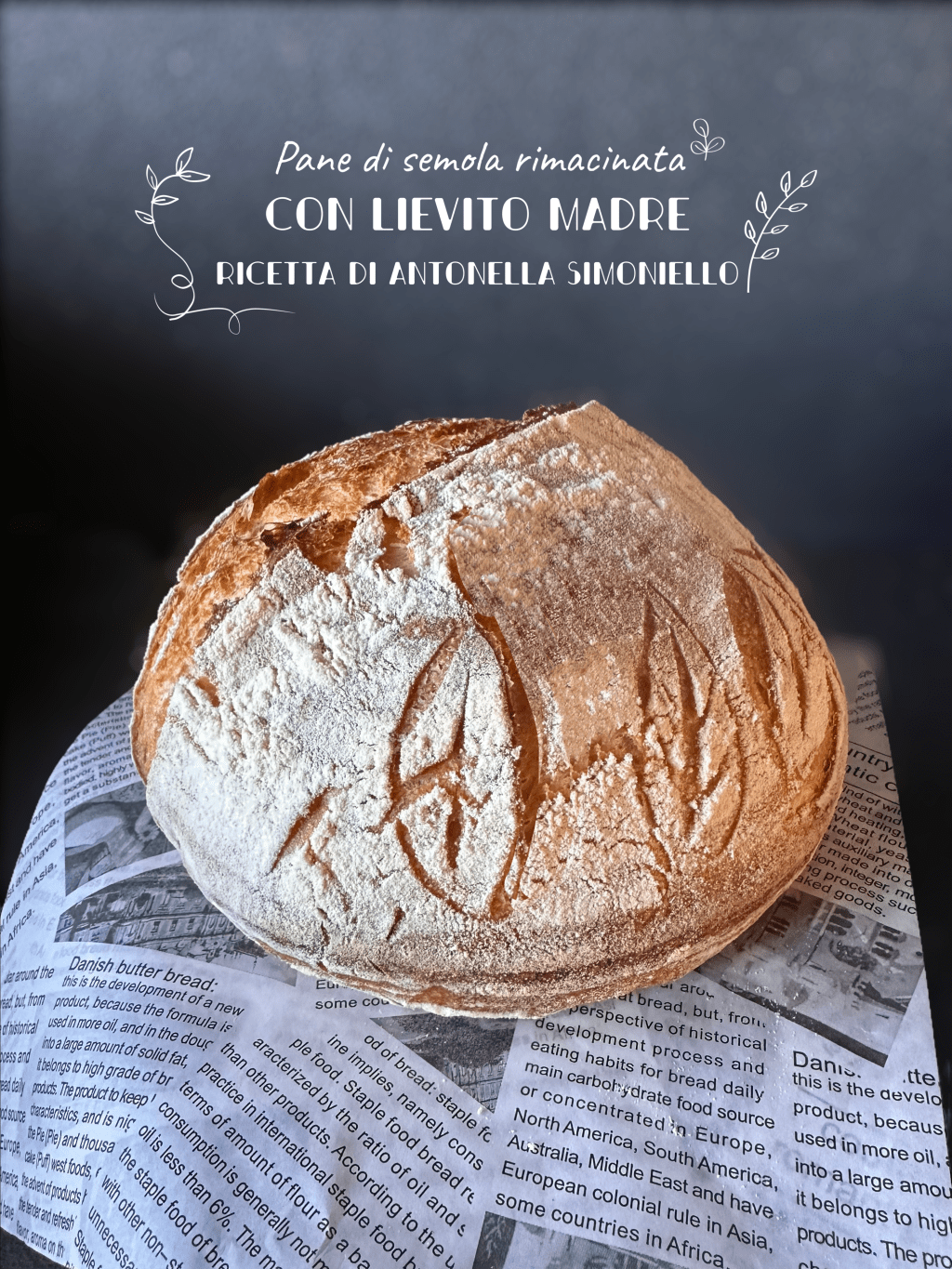 PANE DI SEMOLA CON LIEVITO MADRE ricetta di Antonella&nbsp;Simoniello